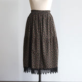 コーデュロイプリントティアードスカート