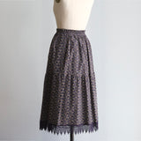 コーデュロイプリントティアードスカート