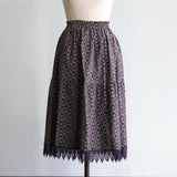 コーデュロイプリントティアードスカート