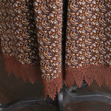 コーデュロイプリントティアードスカート