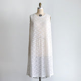 ストレッチペイズリーラッセルノースリーブワンピース