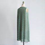 ストレッチペイズリーラッセルノースリーブワンピース