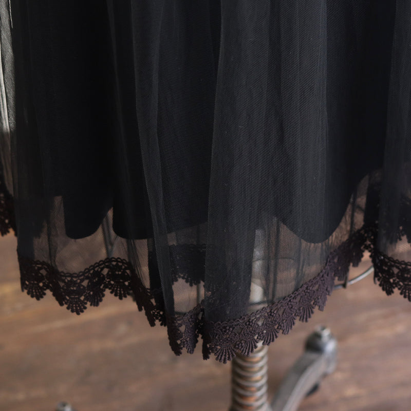 [Scheduled to arrive in late June 2025] Double tulle skirt [Pre-order item/2025ss]