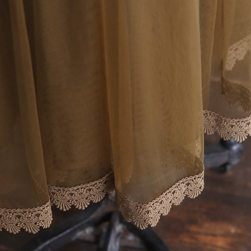 [Scheduled to arrive in late June 2025] Double tulle long skirt [Pre-order item/2025ss]