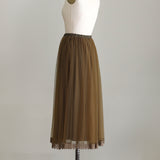 [Scheduled to arrive in late June 2025] Double tulle long skirt [Pre-order item/2025ss]