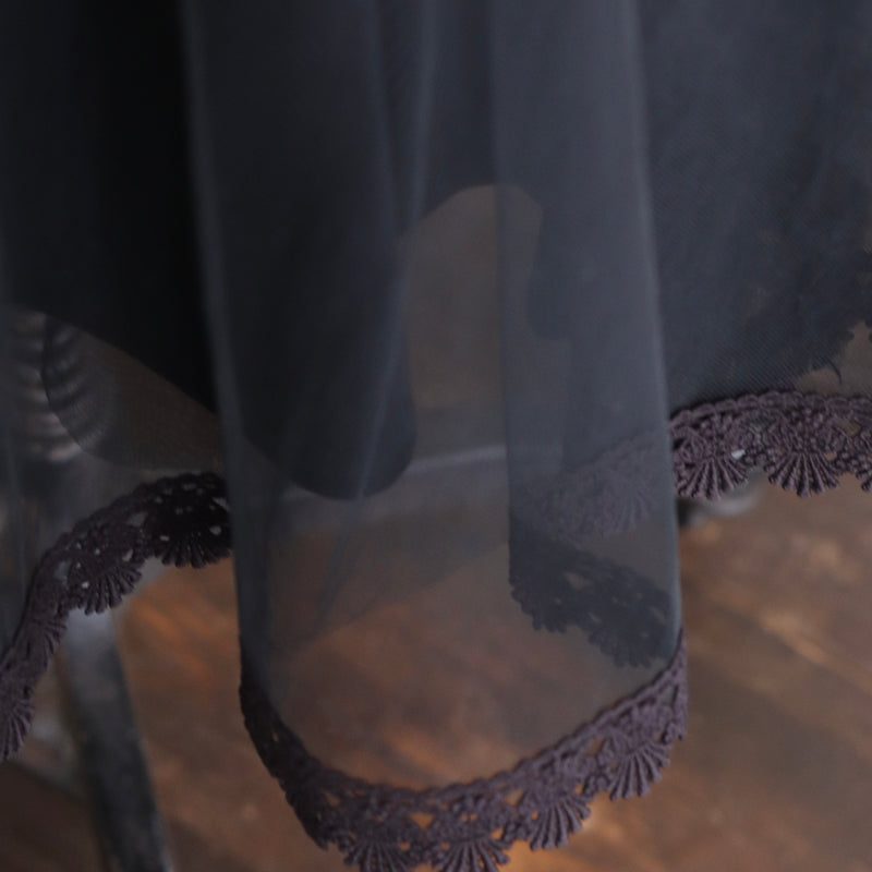 [Scheduled to arrive in late June 2025] Double tulle long skirt [Pre-order item/2025ss]