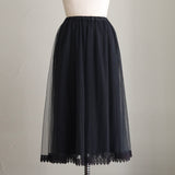 [Scheduled to arrive in late June 2025] Double tulle long skirt [Pre-order item/2025ss]