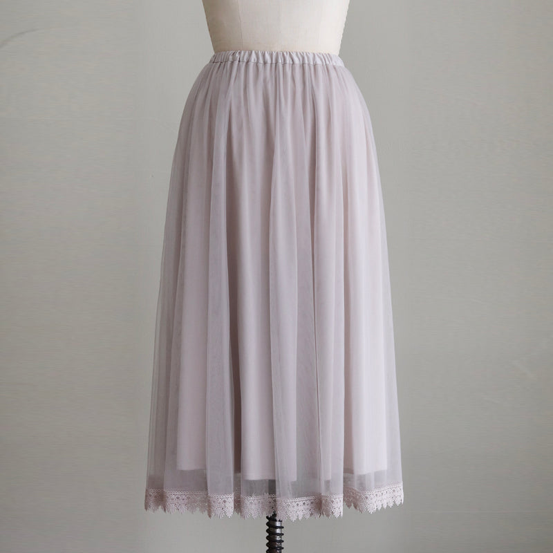 [Scheduled to arrive in late June 2025] Double tulle long skirt [Pre-order item/2025ss]