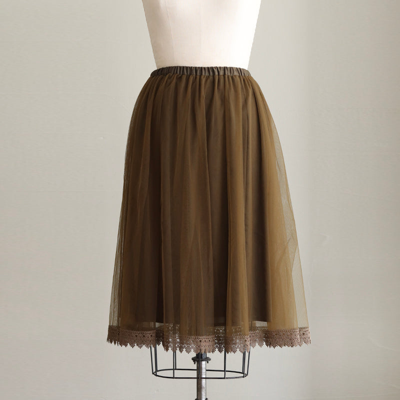 [Scheduled to arrive in late June 2025] Double tulle skirt [Pre-order item/2025ss]