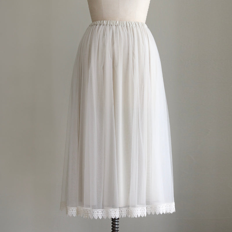 [Scheduled to arrive in late June 2025] Double tulle long skirt [Pre-order item/2025ss]