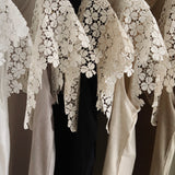 [Scheduled to arrive in late April 2025] C Belgian linen lacy T-shirt [Pre-order item/2025ss]