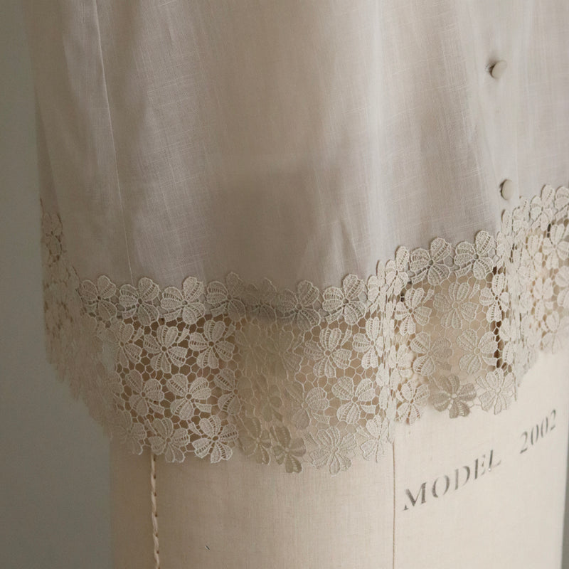 [Scheduled to arrive in mid-February 2025] Cotton Ramie Slub Blouse [Pre-order item/2025ss]