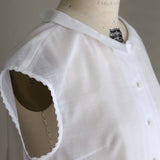 [Scheduled to arrive in mid-February 2025] Cotton Ramie Slub Blouse [Pre-order item/2025ss]