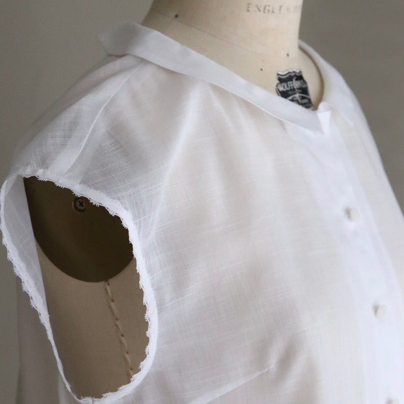 [Scheduled to arrive in mid-February 2025] Cotton Ramie Slub Blouse [Pre-order item/2025ss]