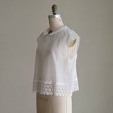 [Scheduled to arrive in mid-February 2025] Cotton Ramie Slub Blouse [Pre-order item/2025ss]