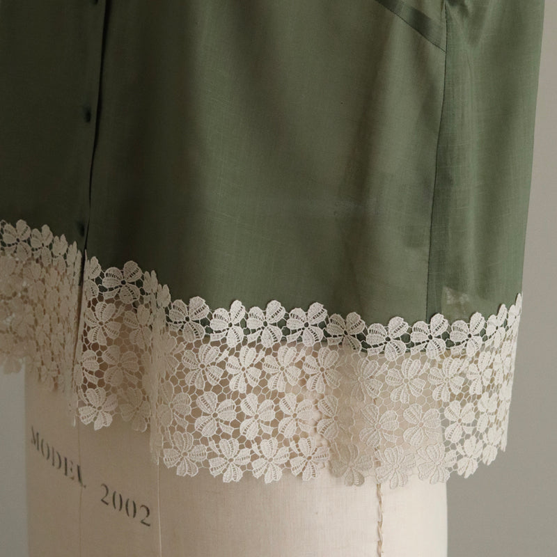 [Scheduled to arrive in mid-February 2025] Cotton Ramie Slub Blouse [Pre-order item/2025ss]