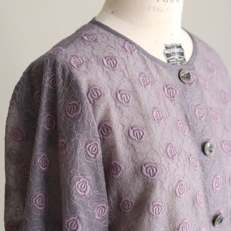 organza花刺繍 ブルゾン