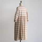 organicコットンemblem刺繍コートワンピース