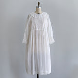 [No.9259] Gaun Kerah Frill Katun Washed Natural [Perkiraan Tersedia Akhir Mei 2026]