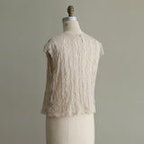 [Scheduled to arrive in late April 2025] Shirring embroidered pullover [Pre-order item/2025ss]