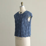 [Scheduled to arrive in late April 2025] Shirring embroidered pullover [Pre-order item/2025ss]