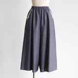 リネンコットンデニムパンツ