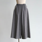 リネンコットンデニムパンツ