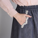 リネンコットンデニムパンツ