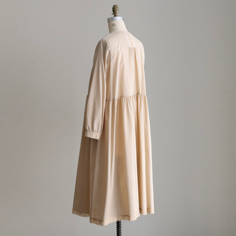 60ふんわりコットン lacyワンピース