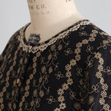 しろのはボーダー刺繍ワンピース