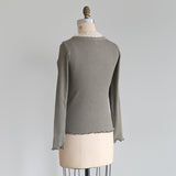 organicコットンテレコlacyクルーネック