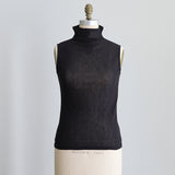 コットンワッシャーチュールノースリボトルネック