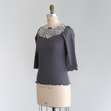 organicコットンテレコlacy七分袖インナー