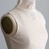 コットンワッシャーチュールノースリボトルネック