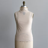 コットンワッシャーチュールノースリボトルネック