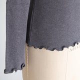 organicコットンテレコlacyクルーネック