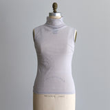 コットンワッシャーチュールノースリボトルネック