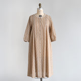 しろのはボーダー刺繍ワンピース