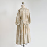 しろのはボーダー刺繍ワンピース