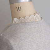 organicコットンテレコlacyクルーネック