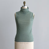 コットンワッシャーチュールノースリボトルネック