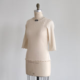 organicコットンテレコlacy七分袖インナー