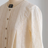 しろのはボーダー刺繍ワンピース