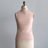 コットンワッシャーチュールノースリボトルネック