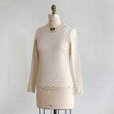 organicコットンテレコlacyクルーネック