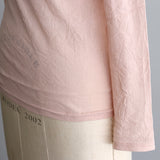 コットンワッシャーチュールクルーネック9分袖