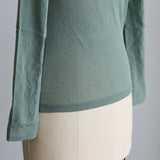 コットンワッシャーチュールクルーネック9分袖