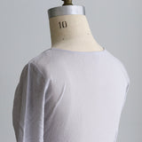 コットンワッシャーチュールクルーネック9分袖