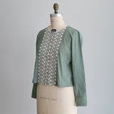 コットンワッシャーチュールlacyカーディガン