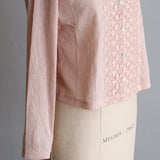 コットンワッシャーチュールlacyカーディガン